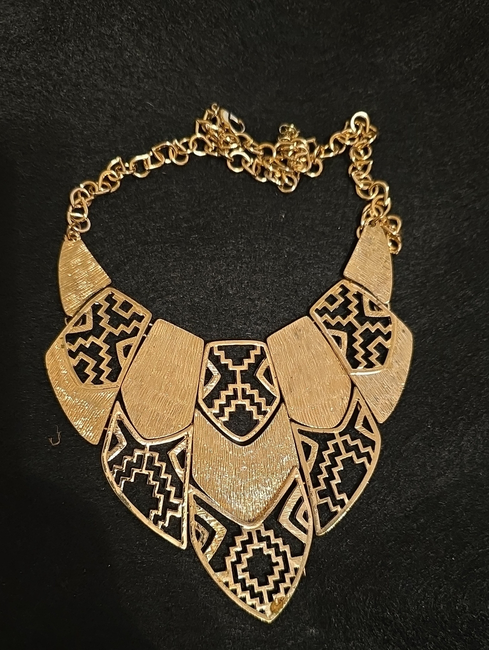 Gold Statement Bib Necklace